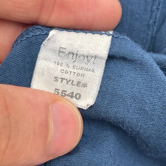 Women’s Anthropologie blue Michael stars suprima cotton v neck size xs - Picture 5 of 6